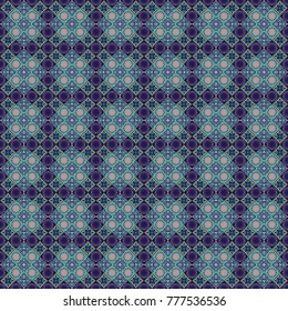 Vector illustration. Brown, black and blue abstract background painted geometry shine and layer element seamless pattern.
