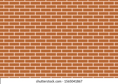 vector illustration of a brown brick wall pattern background