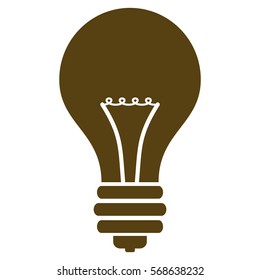 Vector Illustration of Brown Bulb Icon
