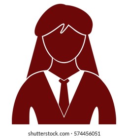 Vector Illustration of Brown Business Woman Icon
