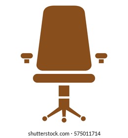 Vector Illustration of Brown Chair Icon
