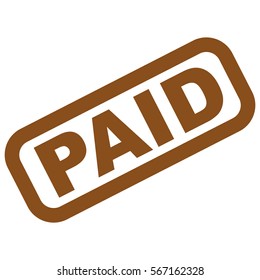 Vector Illustration of Brown Color Paid Icon
