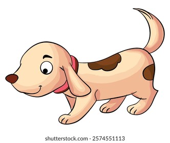 Vector illustration brown colour dog baby