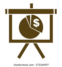 Vektorgrafik-Symbol des braunen Dollars
