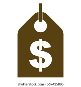 Vektorgrafik des Brown-Dollar-Tags
