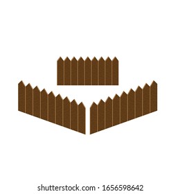 ilustración vectorial de una valla marrón