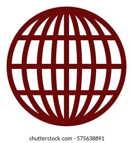 Vector Illustration of Brown Global Icon
