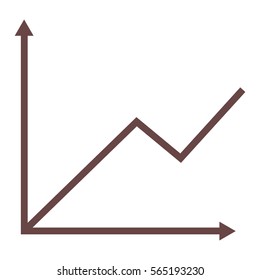 Vector Illustration of Brown Graph Icon
