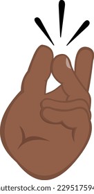 vector illustration brown hand snapping fingers
