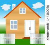  Vector illustration of brown house