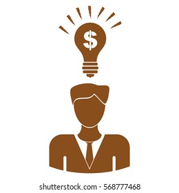 Vector Illustration of Brown Idea Icon
