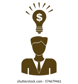 Vector Illustration of Brown Idea Icon
