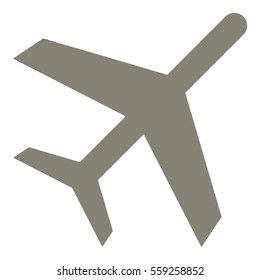 Vector Illustration of a brown jet plane icon