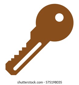 Vector Illustration of Brown Key Icon
