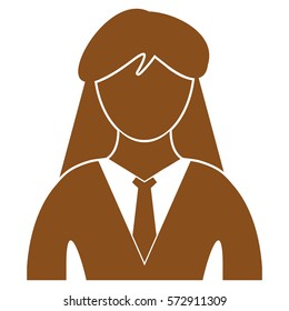 Vector Illustration of Brown Lady Icon
