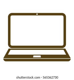 Vektorgrafik des braunen Laptop-Symbols
