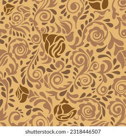 Vector illustration of brown leaves