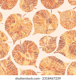 Vector illustration of brown leaves