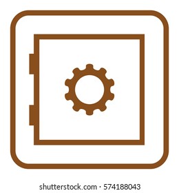 Vektorgrafik des braunen Locker-Symbols
