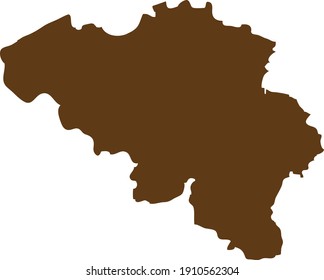 Vektorgrafik von Brown map of Belgium