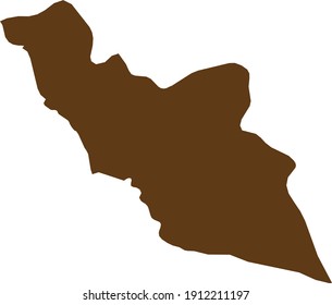 vector illustration of Brown map of Nakhchivan Autonomous Republic