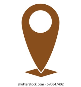 Vector Illustration of Brown Marker Icon
