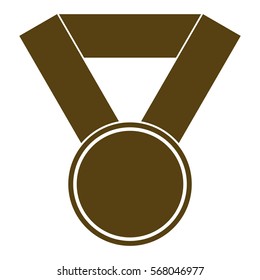 Ilustración vectorial del icono de medalla marrón

