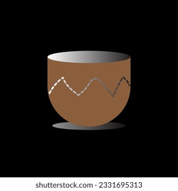 Vector illustration brown mug icon suitable for your design