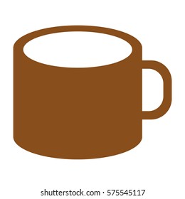 Vector Illustration of Brown Mug Icon
