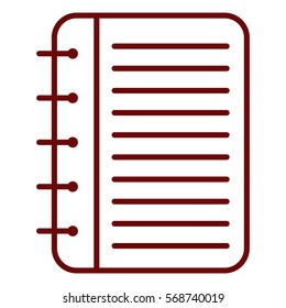 Vector Illustration of Brown Note Book Icon
