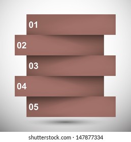 Vektorgrafik von braunem Papierinfografik-Template-Design. EPS10