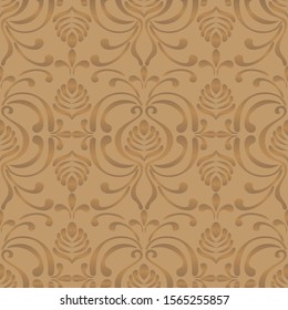 Vector illustration of brown seamless wallpaper pattern