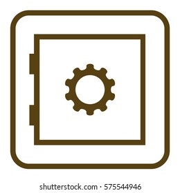 Vector Illustration of Brown Security Devices Icon
