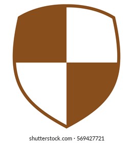 Vector Illustration Brown Shield Icon Stock Vector (Royalty Free ...