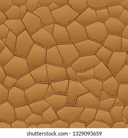 Vector illustration brown stone seamless pattern background