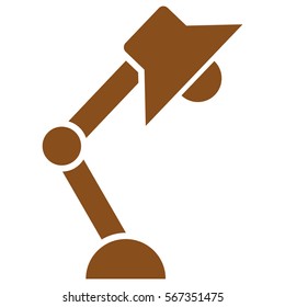 Vector Illustration of Brown Table Lamp Icon
