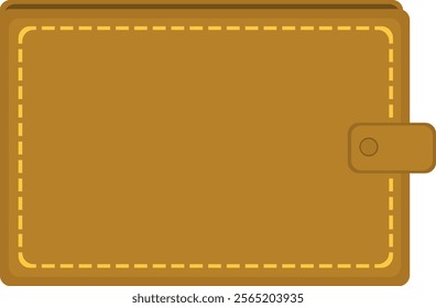 vector illustration brown wallet cartoon