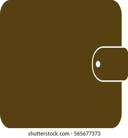 Vector Illustration with Brown Wallet Icon
