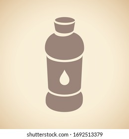 Ilustración vectorial del icono del agua marrón aislado en un fondo beige