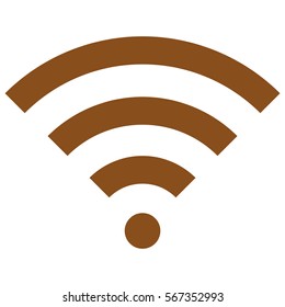Ilustración vectorial del icono de Brown Wifi
