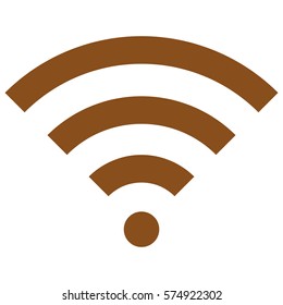 Vector Illustration of Brown WiFi Icon
