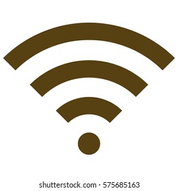 Vector Illustration of Brown WiFi Icon
