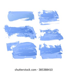 vector illustration. Brush Collection - grungy brush strokes isolated on white background