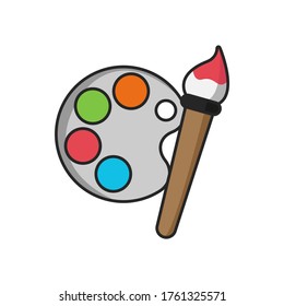 vector illustration brush flat design