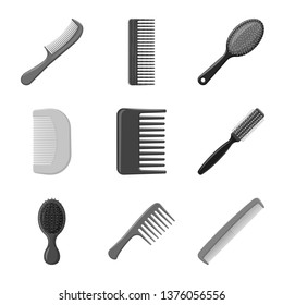 Vector Illustration Brush Hair Logo Collection Stock Vector (Royalty ...