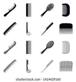 Vector Illustration Brush Hair Sign Collection Stock Vector (royalty 