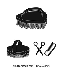 Vector illustration of brush  and hygiene  icon. Set of brush  and shower stock symbol for web.