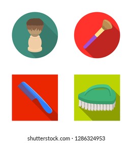 Vector illustration of brush  and hygiene  logo. Collection of brush  and shower vector icon for stock.