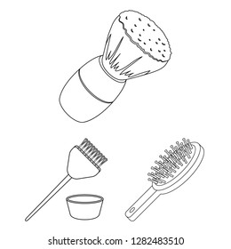 Vector illustration of brush  and hygiene  sign. Set of brush  and shower vector icon for stock.
