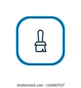 Vector illustration of brush icon line. Beautiful lifestyle element also can be used as paintbrush icon element.